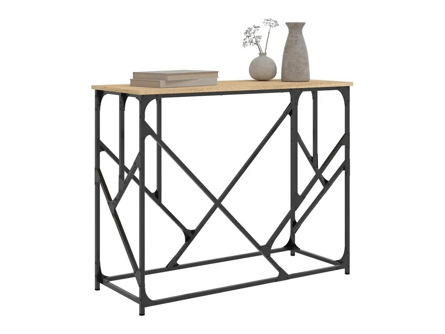 Mesa consola madera de ingeniería roble Sonoma 100x40x80 cm