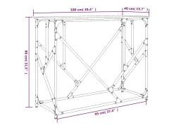Mesa consola madera de ingeniería roble Sonoma 100x40x80 cm