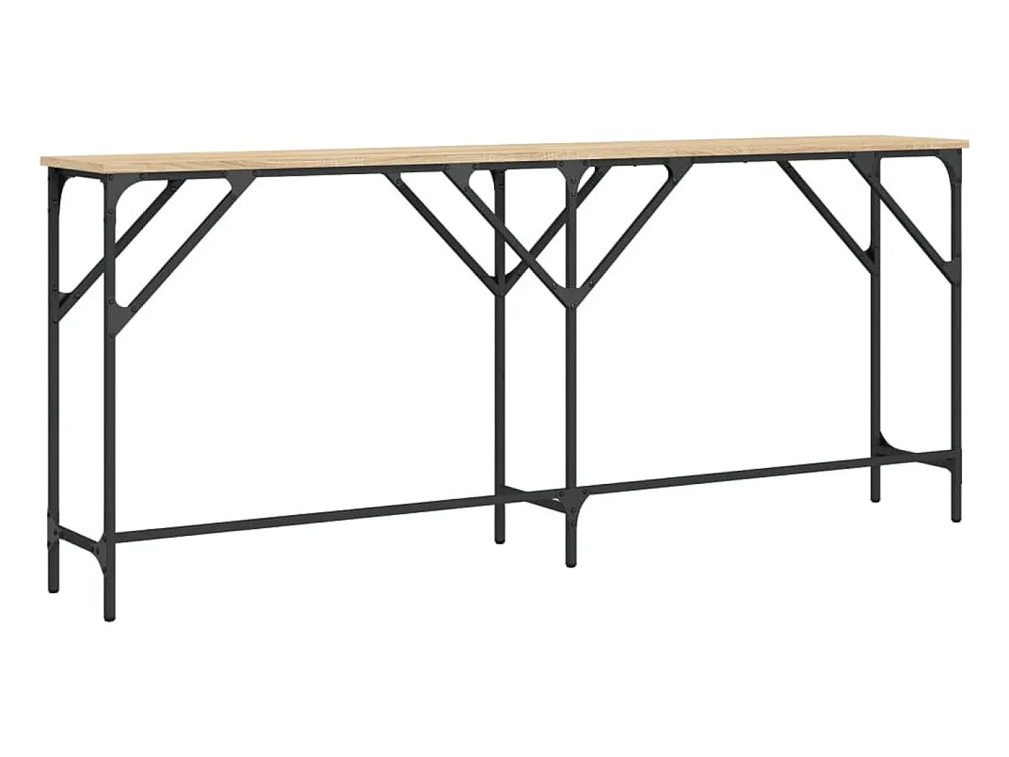 Mesa consola madera de ingeniería roble Sonoma 180x29x75 cm