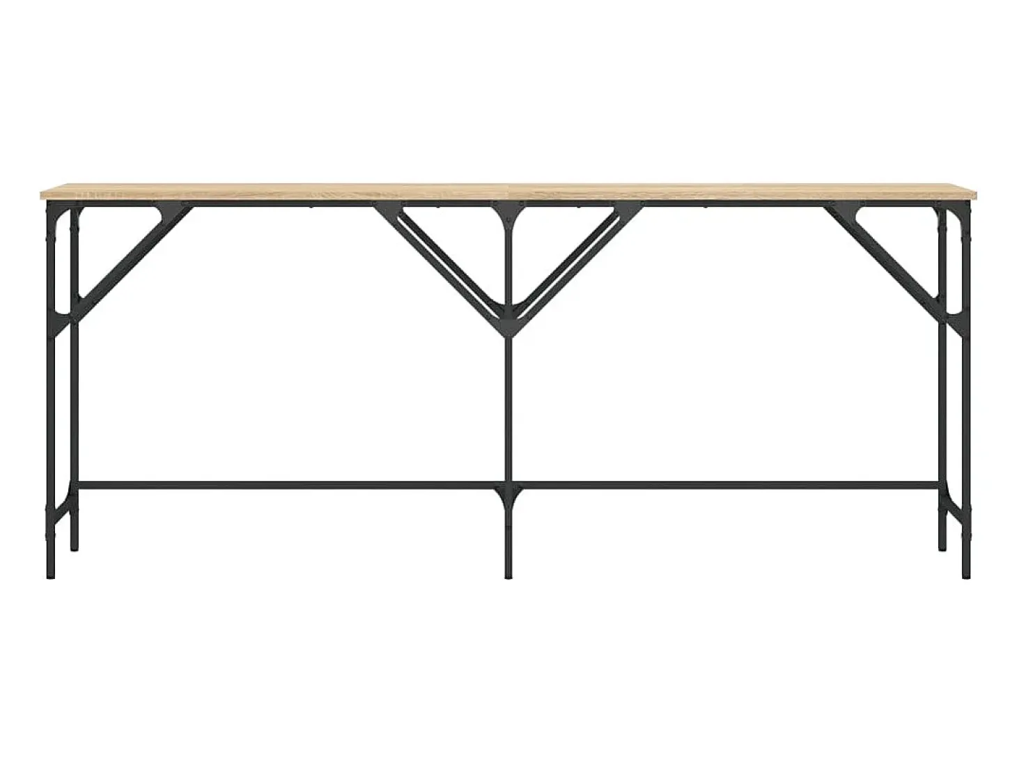Mesa consola madera de ingeniería roble Sonoma 180x29x75 cm