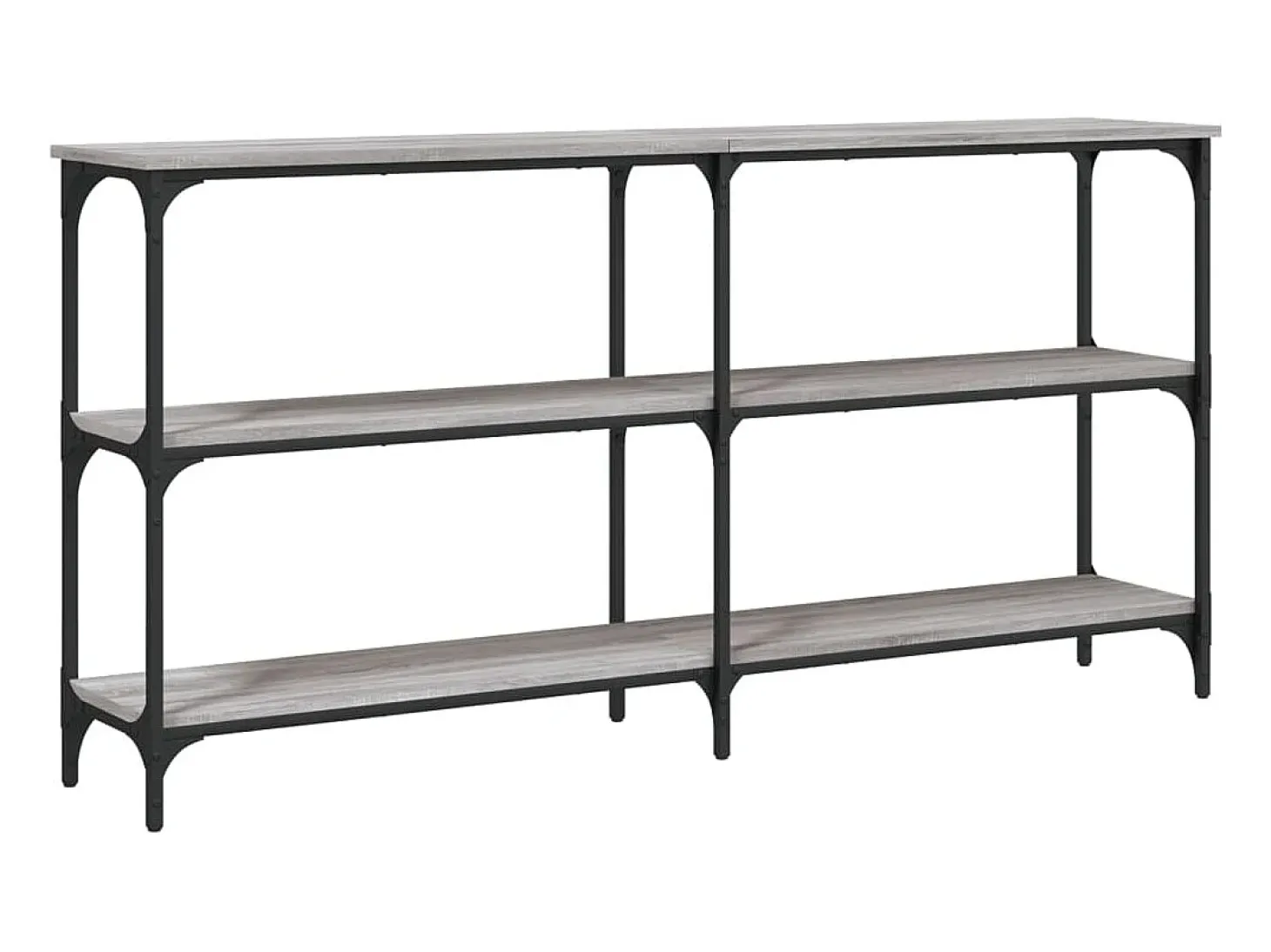 Mesa consola madera de ingeniería gris Sonoma 150x29x75 cm