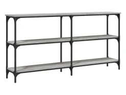 Mesa consola madera de ingeniería gris Sonoma 150x29x75 cm