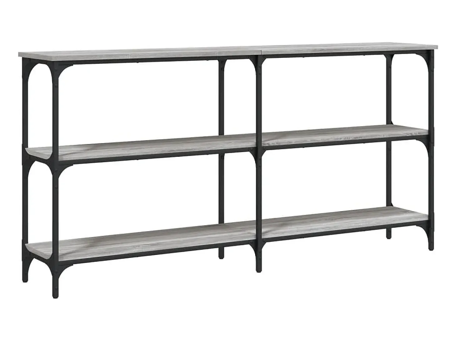 Mesa consola madera de ingeniería gris Sonoma 150x29x75 cm