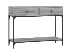Mesa consola madera de ingeniería gris Sonoma 100x34,5x75 cm ES986162