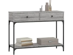 Mesa consola madera de ingeniería gris Sonoma 100x34,5x75 cm ES986162