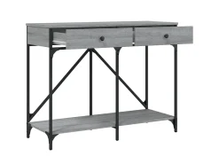 Mesa consola madera de ingeniería gris Sonoma 100x39x78,5 cm ES546871