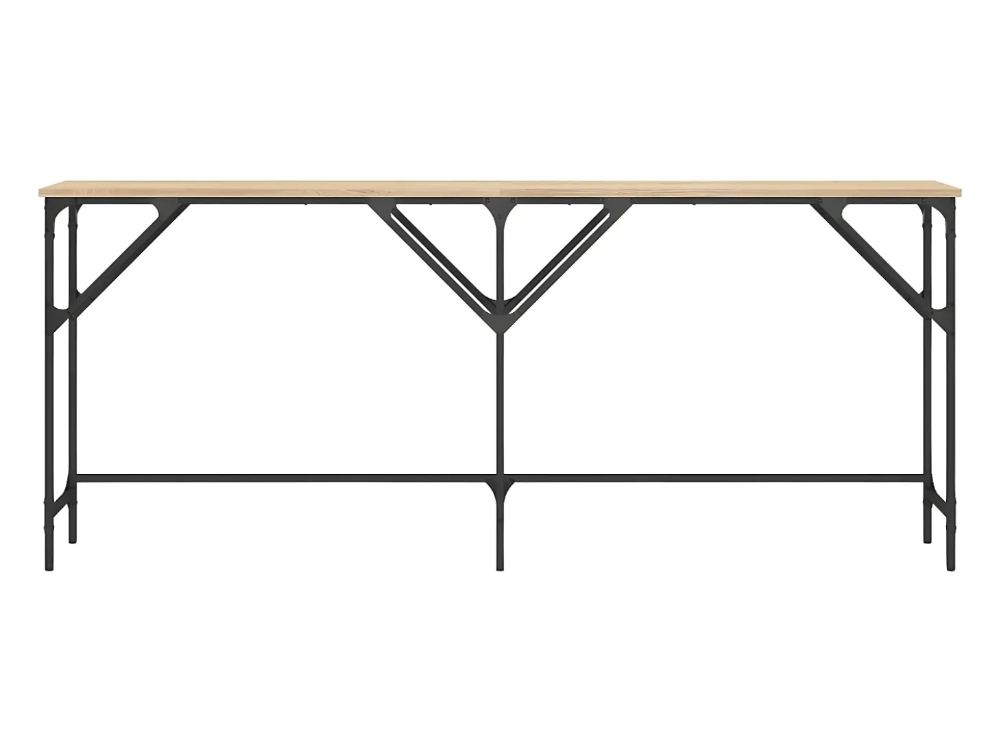 Mesa consola madera de ingeniería roble Sonoma 180x29x75 cm ES320245