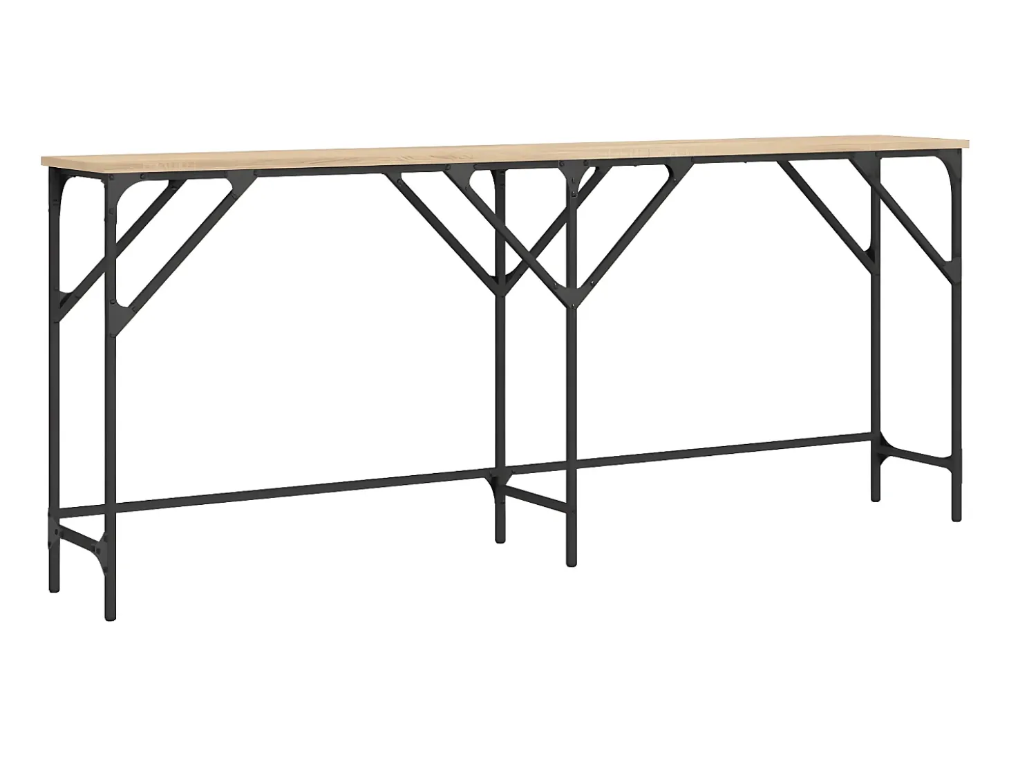 Mesa consola madera de ingeniería roble Sonoma 180x29x75 cm ES320245