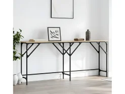 Mesa consola madera de ingeniería roble Sonoma 180x29x75 cm ES320245