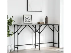 Mesa consola madera de ingeniería gris Sonoma 140x29x75 cm ES759020