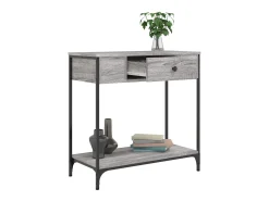 Mesa consola madera de ingeniería gris Sonoma 75x34,5x75 cm