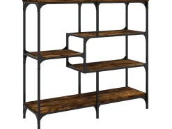 Mesa consola madera de ingeniería roble ahumado 103x32x95 cm ES667693