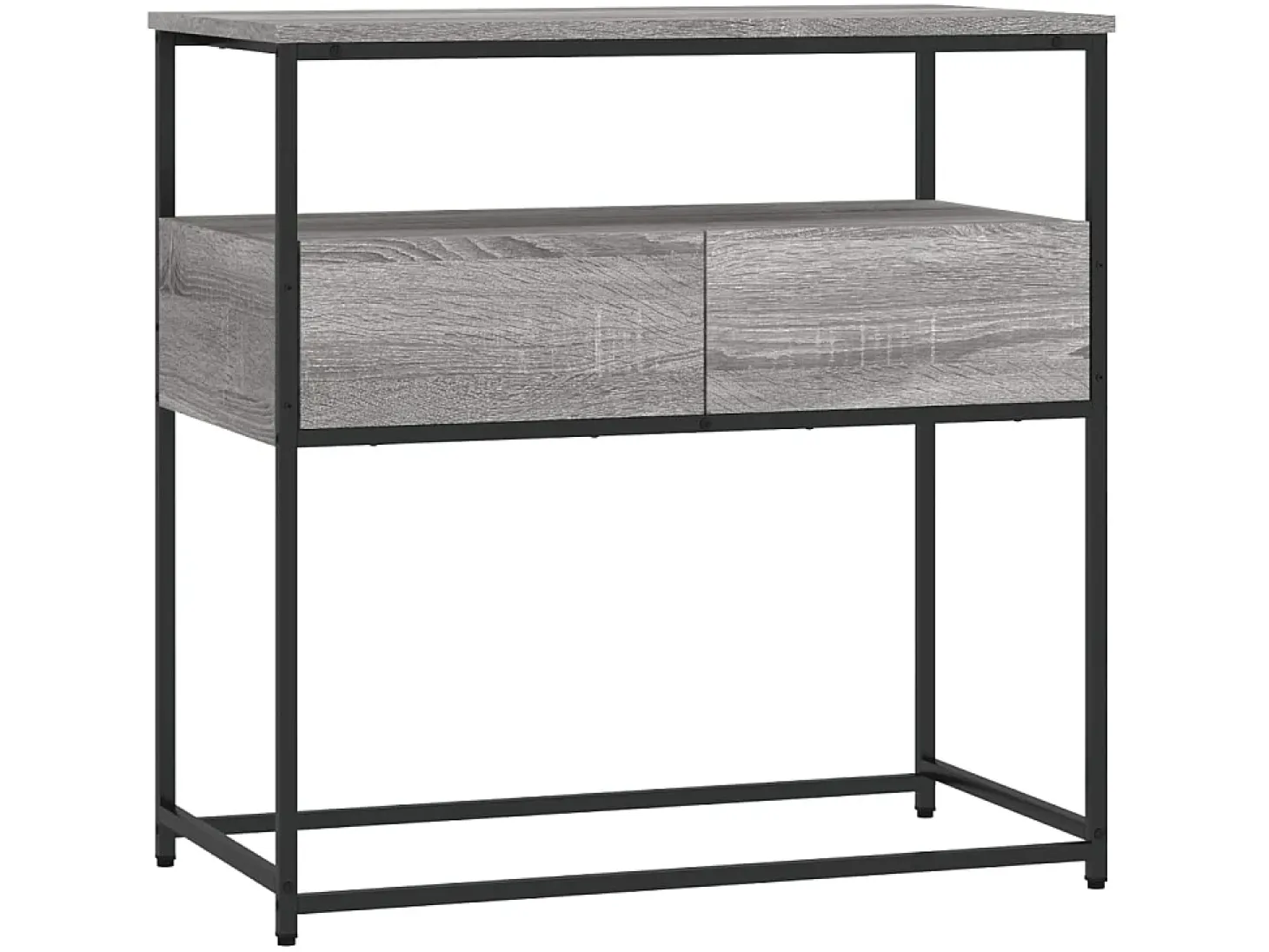 Mesa consola madera de ingeniería gris Sonoma 75x40x75 cm ES253565