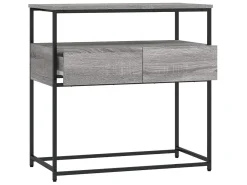 Mesa consola madera de ingeniería gris Sonoma 75x40x75 cm ES253565