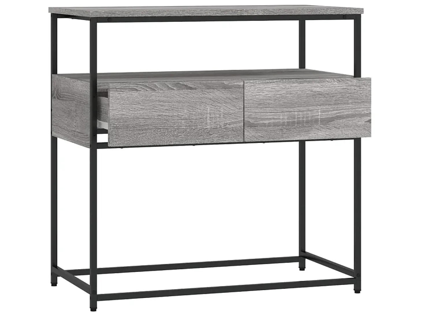 Mesa consola madera de ingeniería gris Sonoma 75x40x75 cm ES253565