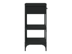 Mesa consola madera de ingeniería negro 75x34,5x75 cm