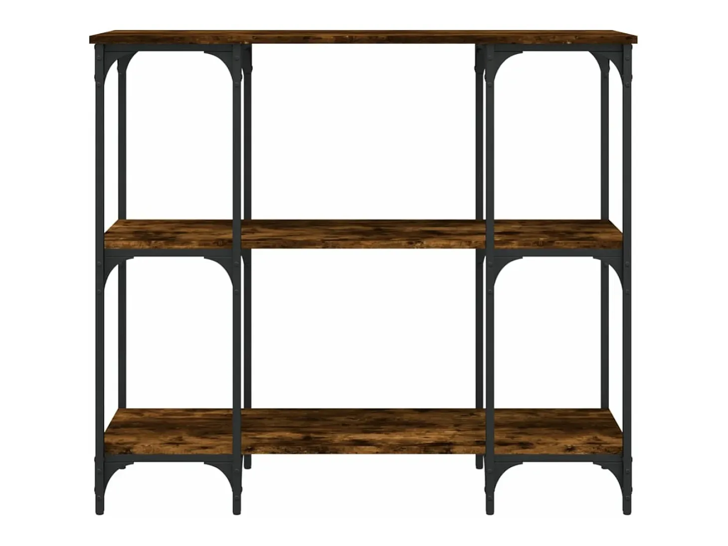 Mesa consola madera de ingeniería roble ahumado 102x35x90 cm