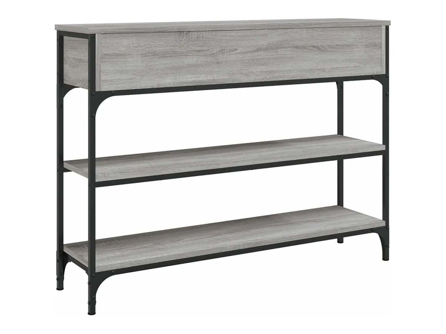 Mesa consola madera de ingeniería gris Sonoma 100x25x75 cm