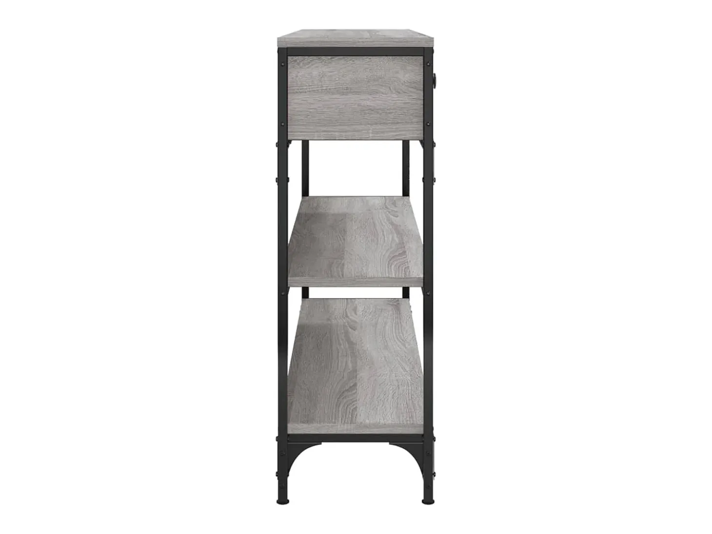 Mesa consola madera de ingeniería gris Sonoma 100x25x75 cm
