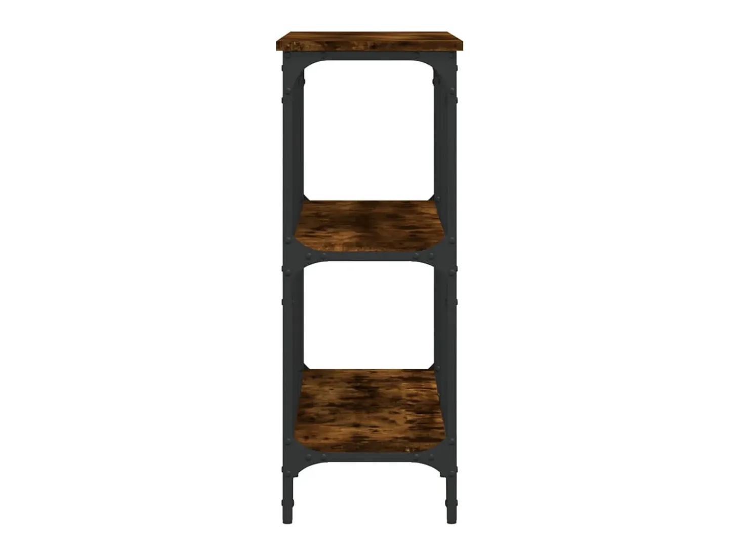 Mesa consola madera de ingeniería roble ahumado 100x29x75 cm