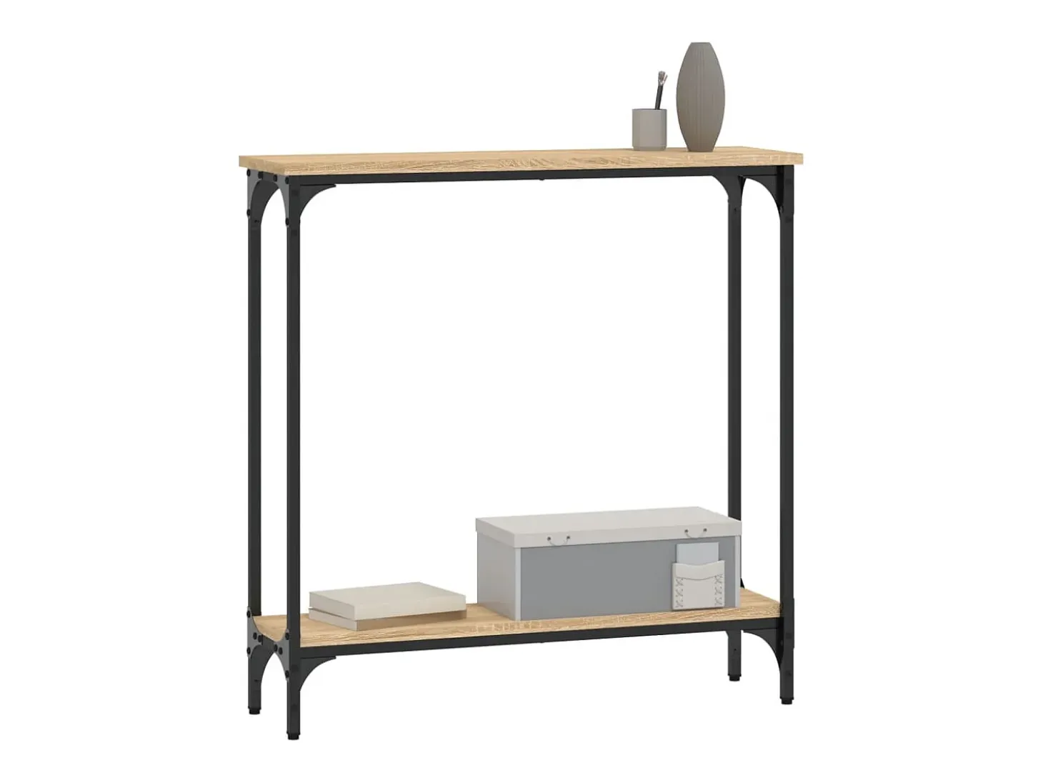 Mesa consola madera de ingeniería roble Sonoma 75x22,5x75 cm