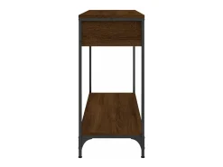 Mesa consola madera de ingeniería marrón roble 100x34,5x75 cm