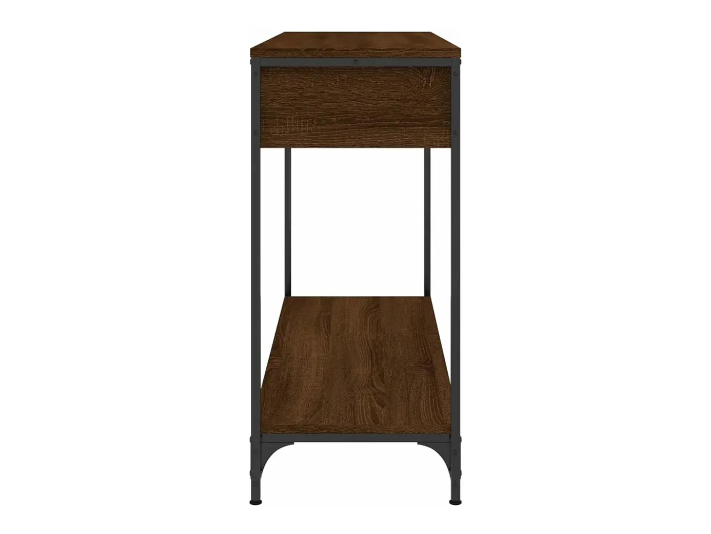 Mesa consola madera de ingeniería marrón roble 100x34,5x75 cm
