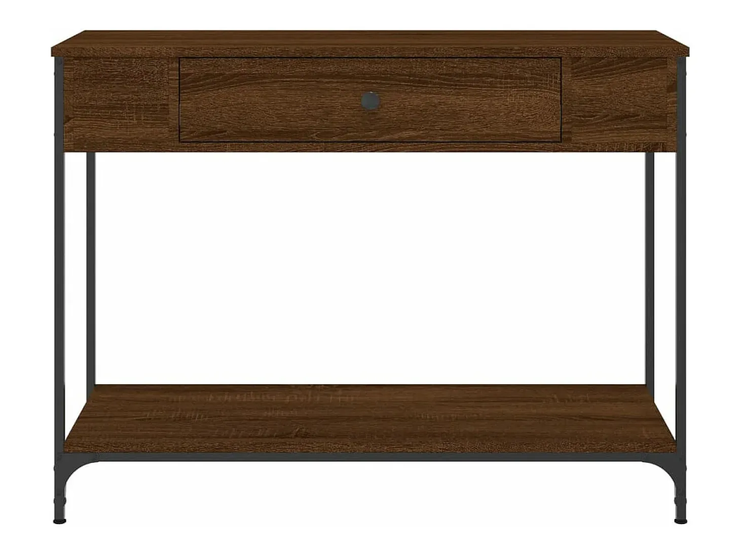 Mesa consola madera de ingeniería marrón roble 100x34,5x75 cm