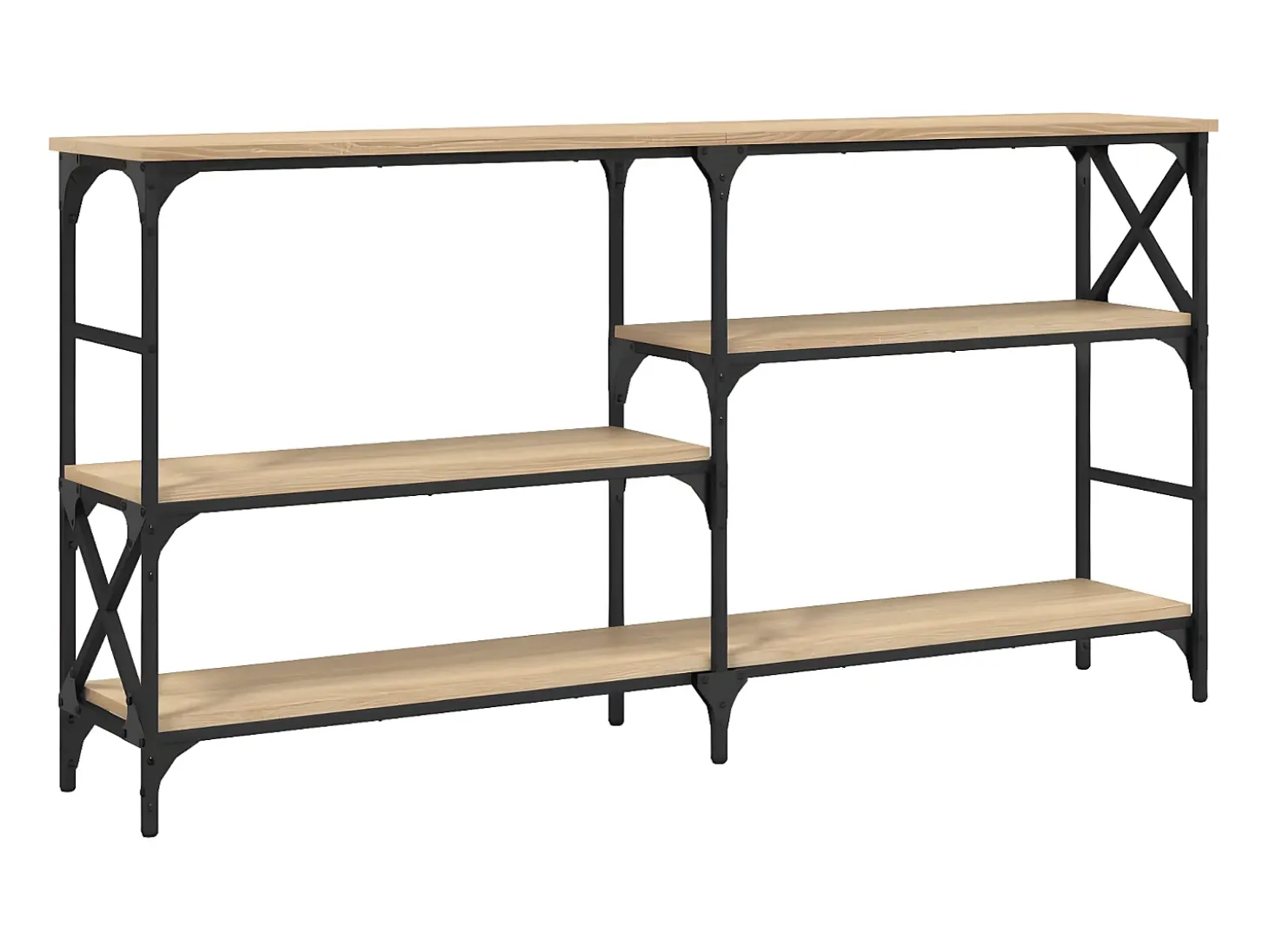 Mesa consola madera de ingeniería roble Sonoma 150x29x76,5 cm