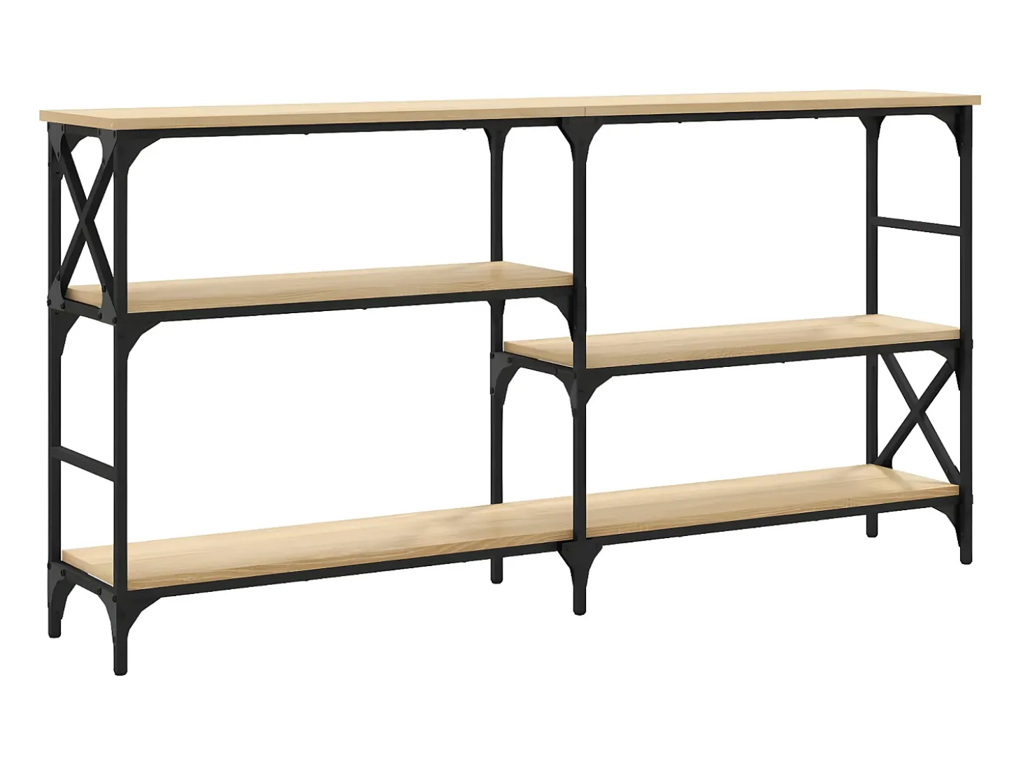 Mesa consola madera de ingeniería roble Sonoma 150x29x76,5 cm