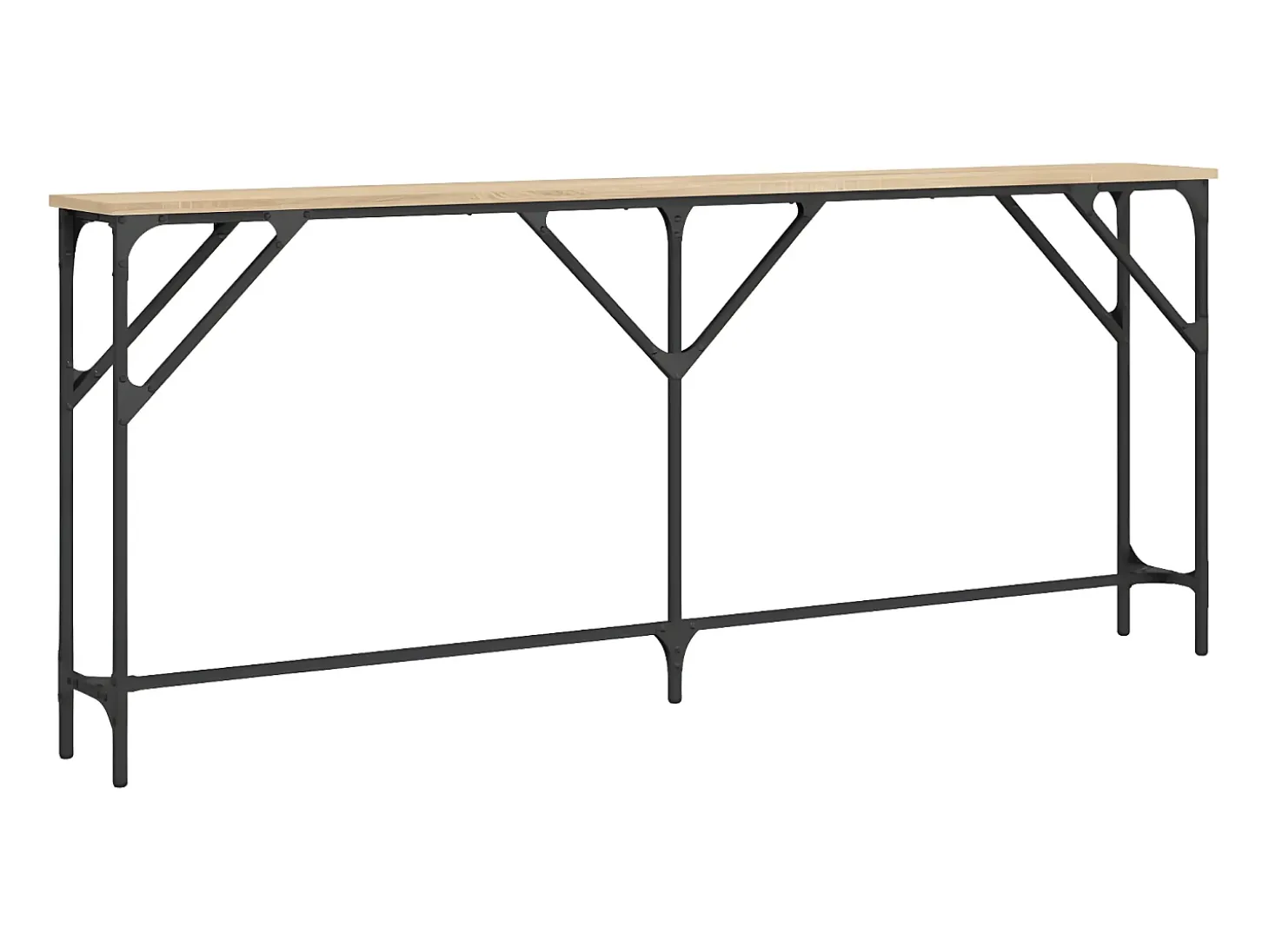 Mesa consola madera de ingeniería roble Sonoma 180x23x75 cm