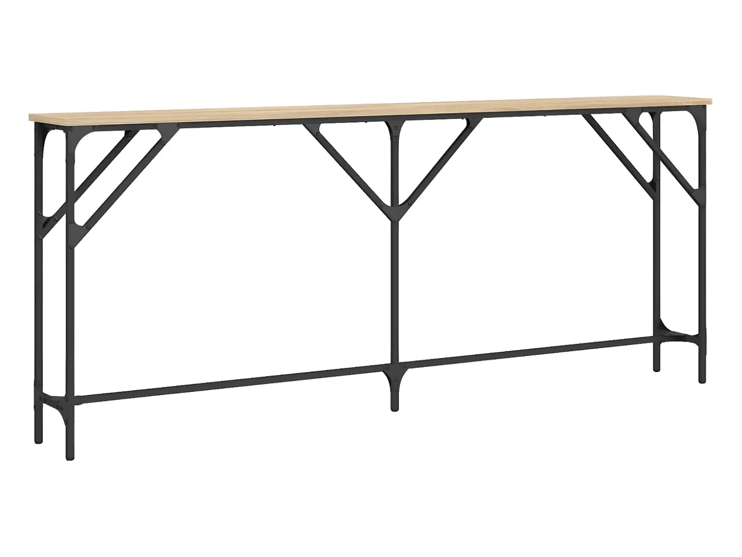Mesa consola madera de ingeniería roble Sonoma 180x23x75 cm