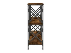 Mesa consola madera de ingeniería roble ahumado 156x28x80,5 cm