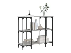 Mesa consola madera de ingeniería gris Sonoma 102x35x90 cm