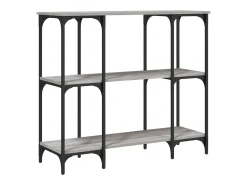 Mesa consola madera de ingeniería gris Sonoma 102x35x90 cm