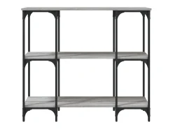 Mesa consola madera de ingeniería gris Sonoma 102x35x90 cm