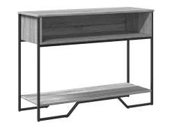 Mesa consola madera de ingeniería gris Sonoma 100x35x74,5 cm