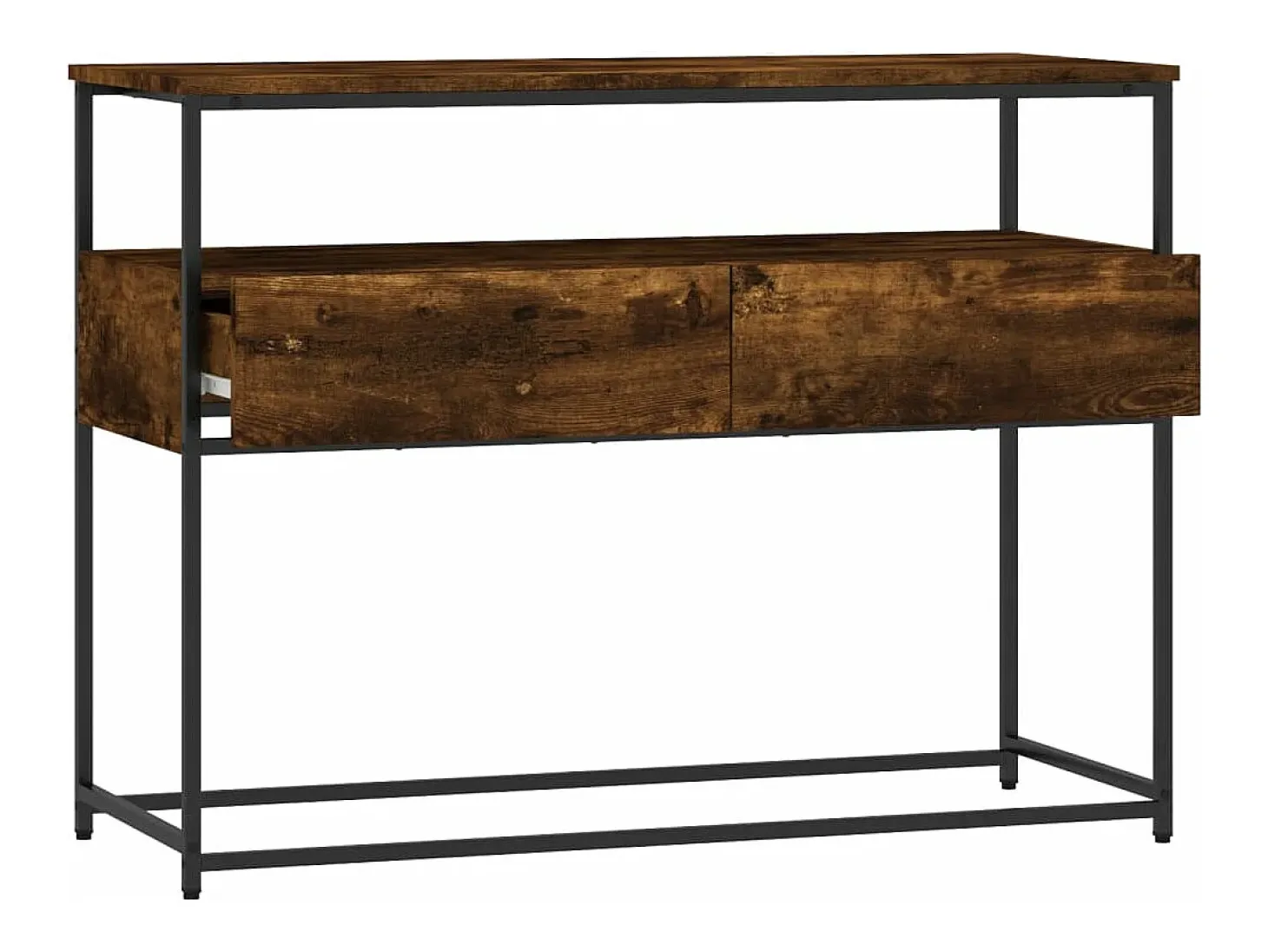 Mesa consola madera de ingeniería roble ahumado 100x40x75 cm