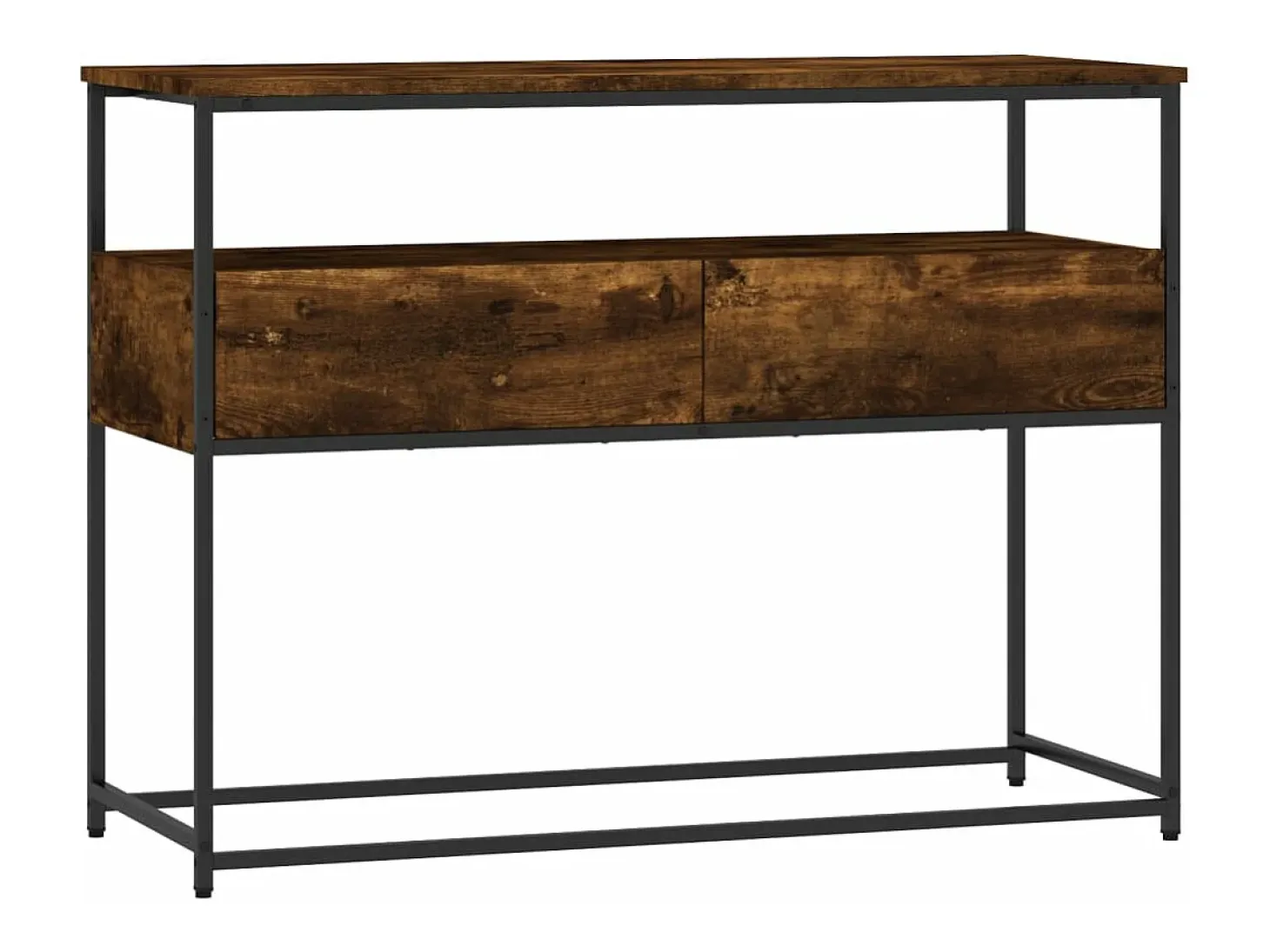 Mesa consola madera de ingeniería roble ahumado 100x40x75 cm