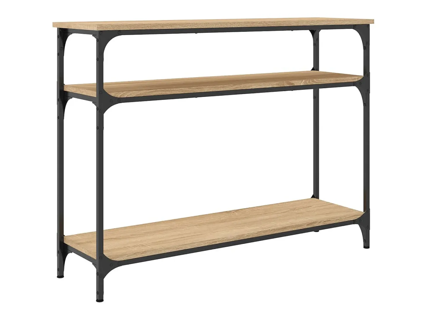 Mesa consola madera de ingeniería roble Sonoma 100x29x75 cm