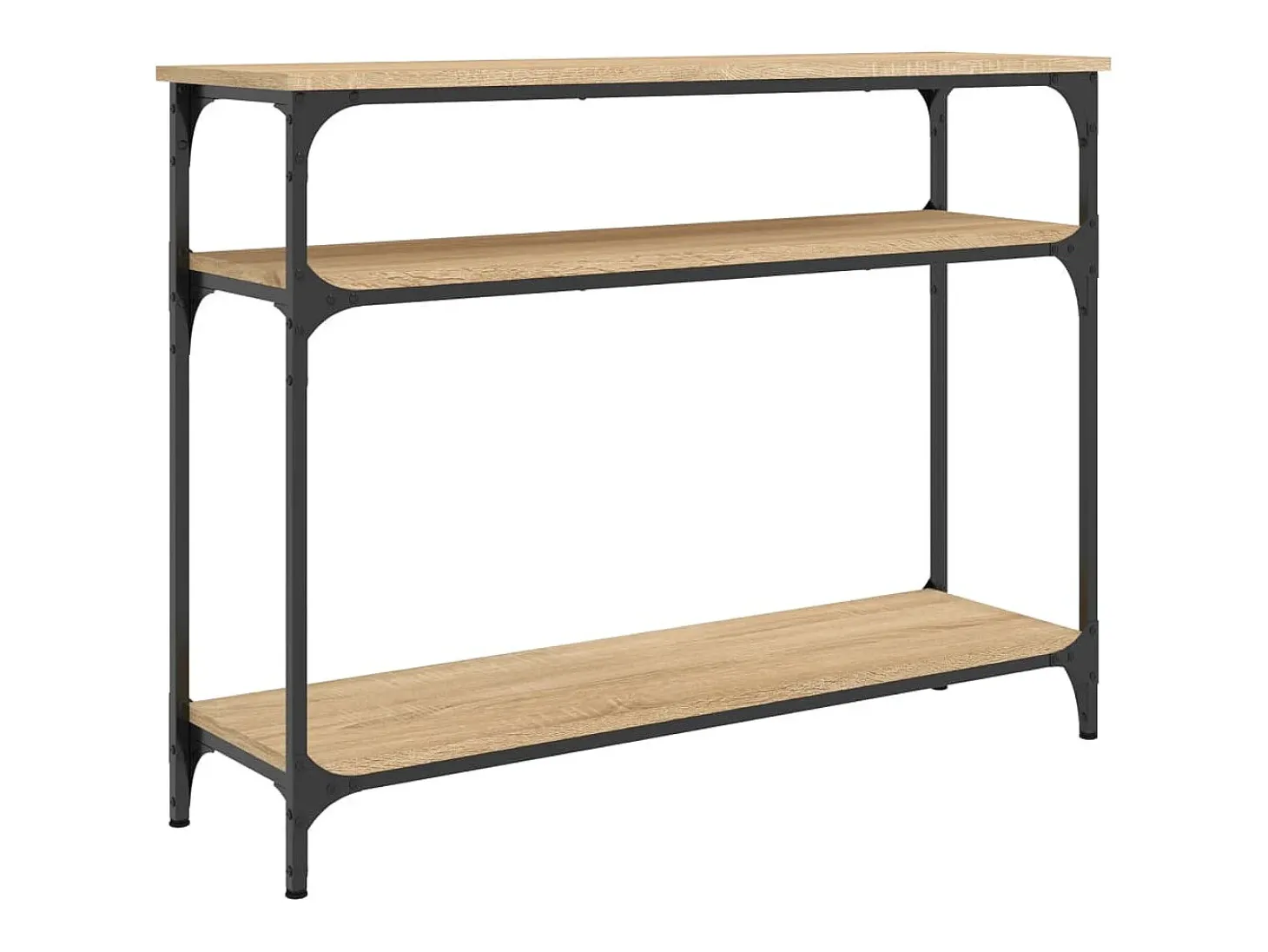 Mesa consola madera de ingeniería roble Sonoma 100x29x75 cm