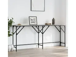 Mesa consola madera de ingeniería gris Sonoma 180x29x75 cm