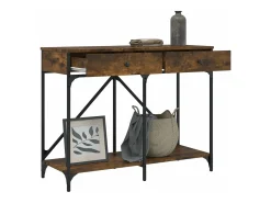 Mesa consola madera de ingeniería roble ahumado 100x39x78,5 cm