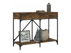 Mesa consola madera de ingeniería roble ahumado 100x39x78,5 cm