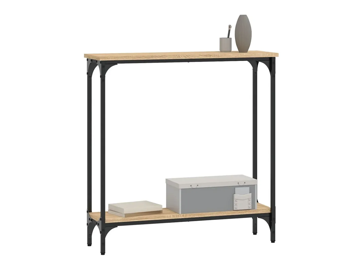 Mesa consola madera de ingeniería roble Sonoma 75x22,5x75 cm ES630937