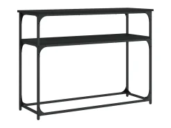 Mesa consola madera de ingeniería negra 100x35,5x75 cm ES179747