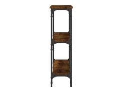Mesa consola madera de ingeniería roble ahumado 100x22,5x75 cm