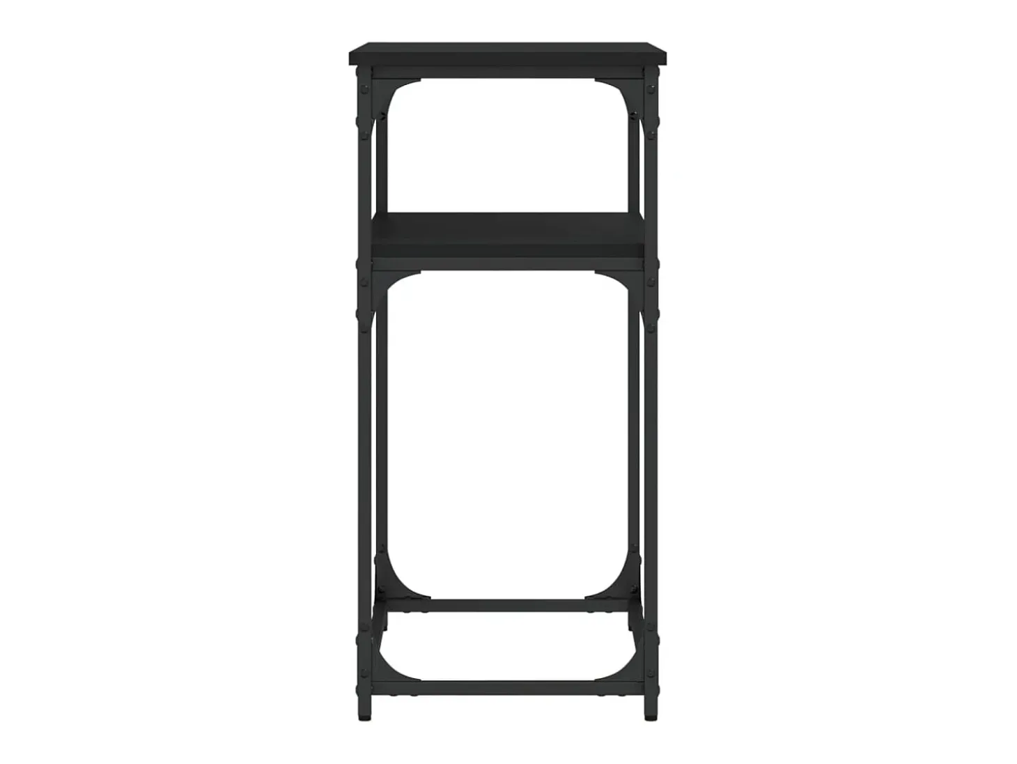 Mesa consola madera de ingeniería negra 75x35,5x75 cm ES554112