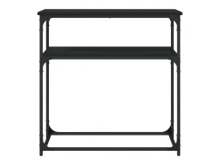 Mesa consola madera de ingeniería negra 75x35,5x75 cm ES554112