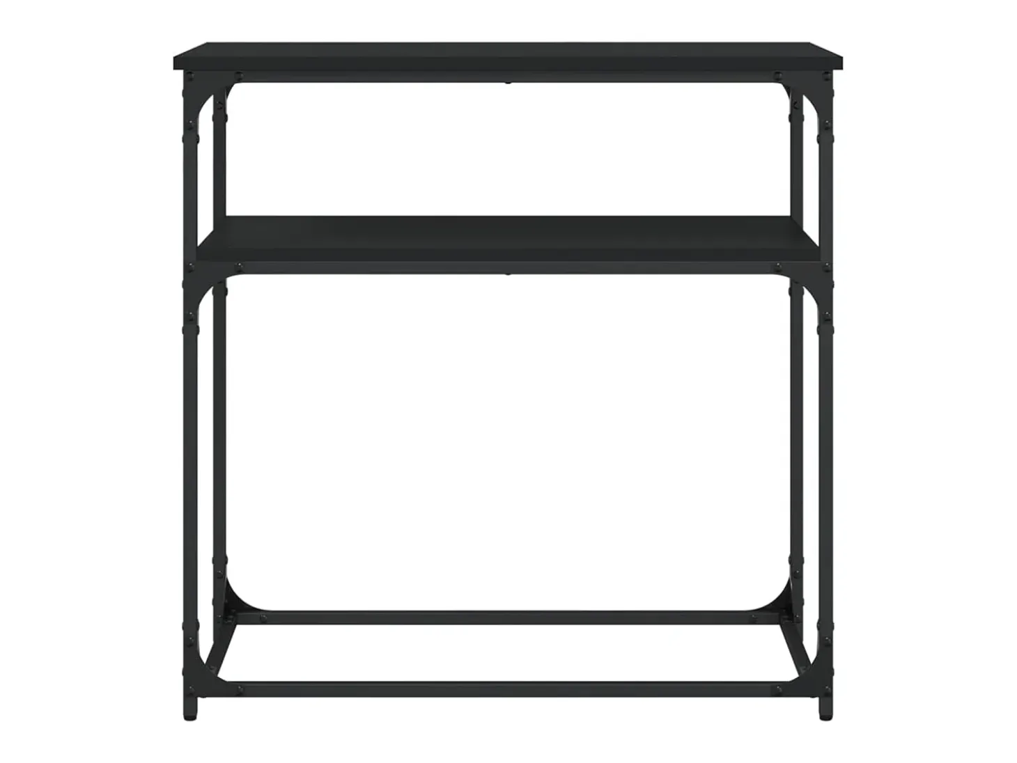 Mesa consola madera de ingeniería negra 75x35,5x75 cm ES554112